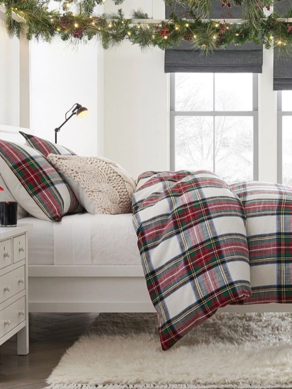 Pottery Barn | Stewart Plaid Duvet Cover + Shams King/Cal King + 2 King Shams